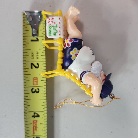 Russ NFL Baltimore Ravens Ornament Lounging Santa Beach Chair Sleep Vintage 1997 - Picture 6 of 8